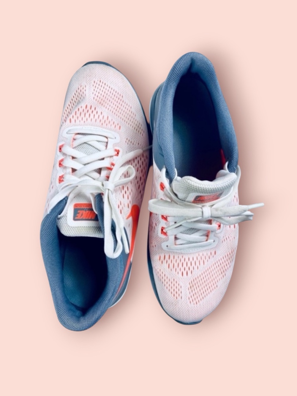 Nike women's flex white pink/ grey athletic running shoes size 8.5